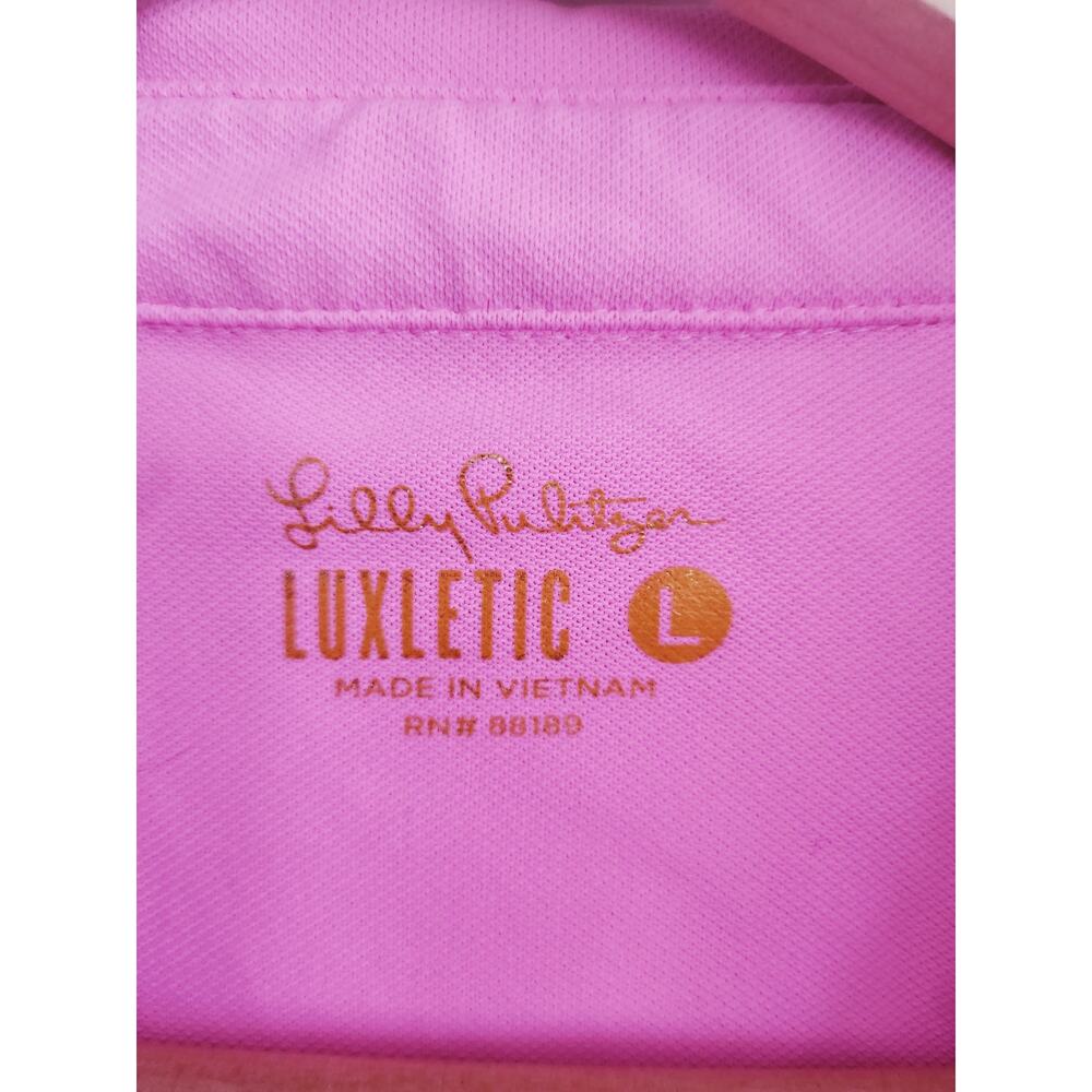 L Lilly Pultizer luxletic pink sleevelss top - Picture 2 of 4